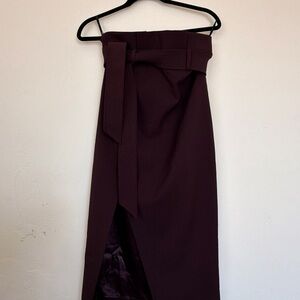 Sheike Deep Burgundy Pencil Skirt
